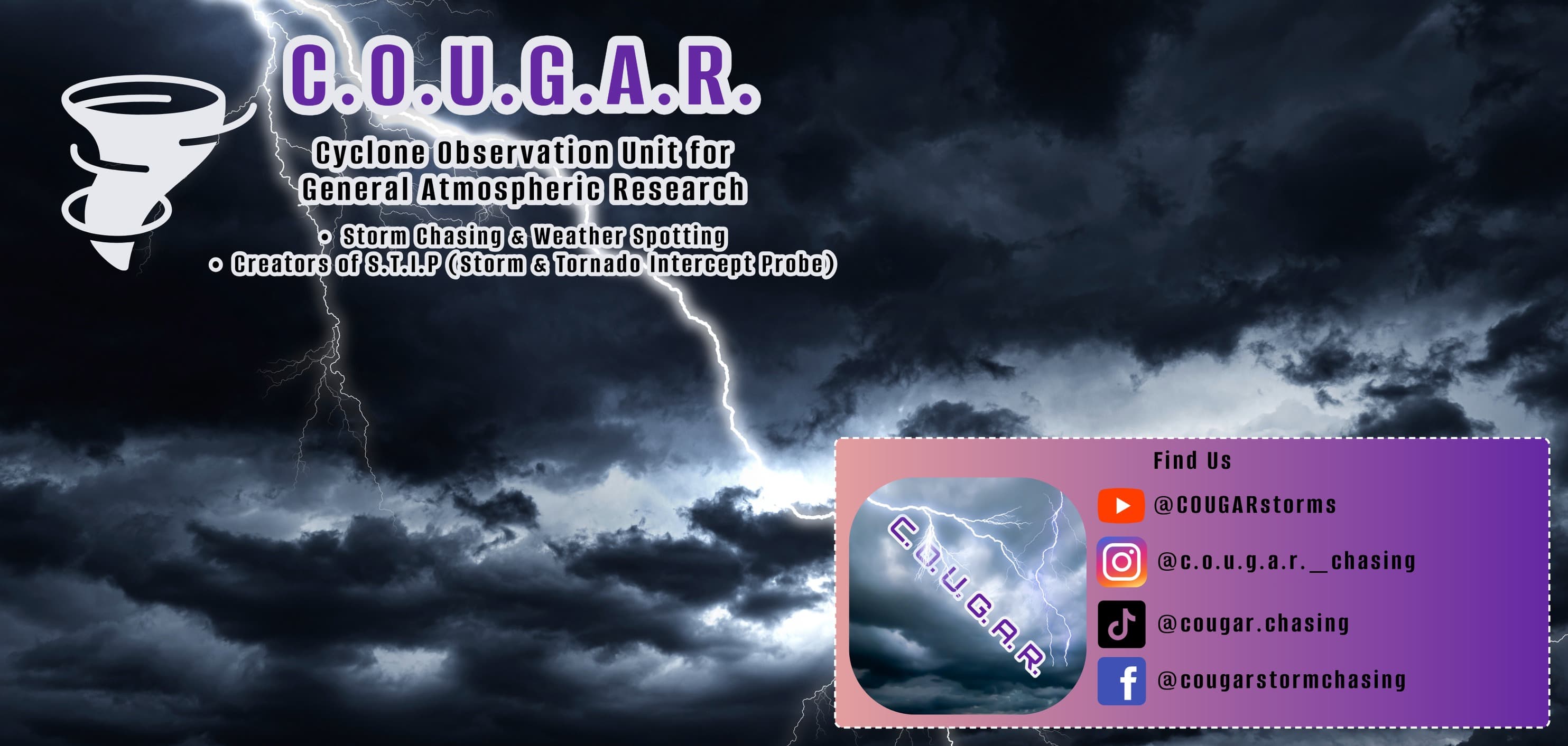 Banner for COUGAR Storm Chasing